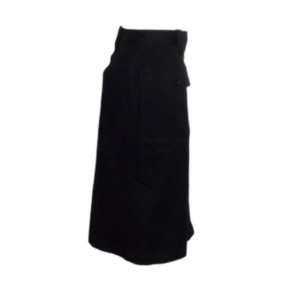 FACONNABLE Skirt, 14, Black, Closet Staple, Button front, Pockets, Belt loops - Picture 7 of 12